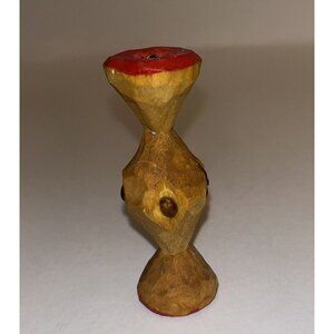 Apple Core With Seeds Wooden Handmade Christmas Approx 3 Inches Tall